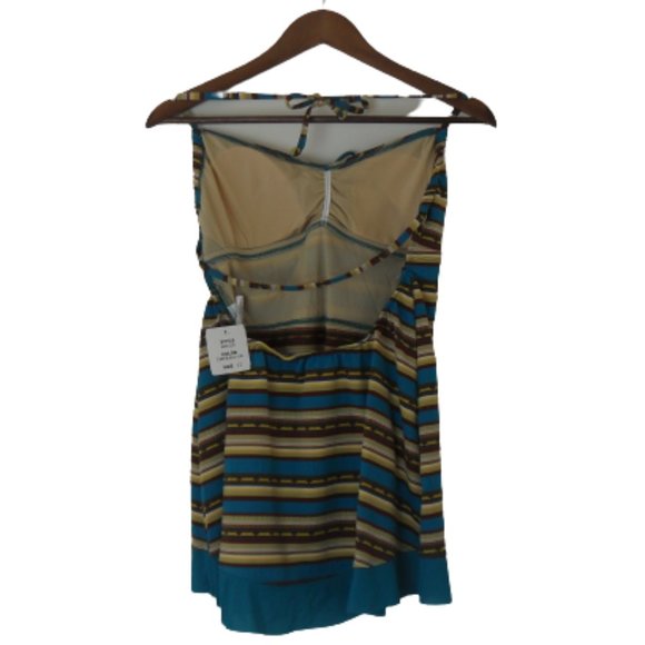 Mainstream Women's Striped Halter Swimdress SZ 12 - Picture 5 of 5